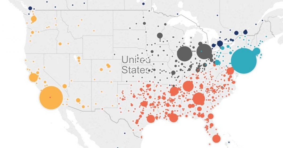 Mapping the Hometowns of America's Most Popular… | The DataFace